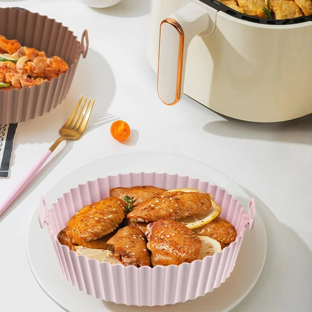 Silicone Basket Pot Tray Airfryer Liner For Air Fryer Pan Baking