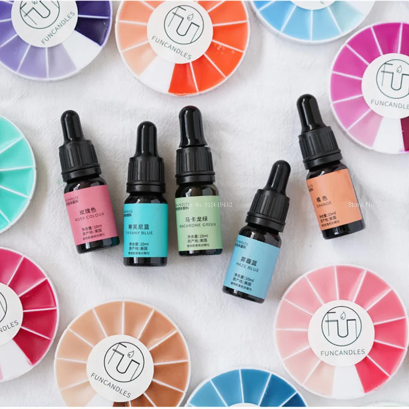 Concentrated Liquid Candle Pigment 10ml for DIY Aromatherapy Candle Coloring High Concentration Staining