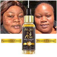 AILKE 24K Ensemble de blanchiment de la peau, éclaircissant, élimine les taches noires, la mélanine, les taches, même le teint, hydratant, pour tous les types de peau 4