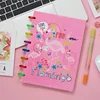 Fromthenon Flamingo Discbound Notebooks Covers Dics Ring Mushroom Hole Notebook Cover Planner Accessories Office Stationery 4