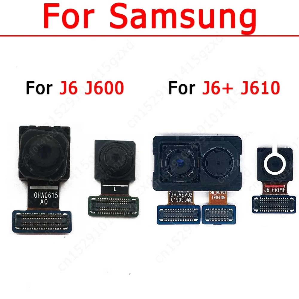 Cámara Frontal trasera Original para Samsung Galaxy J6 Plus J600 J610,  módulo de cámara Frontal flexible para Selfie, piezas de repuesto| | -  AliExpress