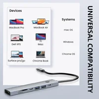 NADODO 7 in 1 USB C Adapter with HDTV 4K PD 100W USB3.0&2.0 USB C3.0 TF/SD for MacBook Pro Dell XPS MacBook Air and More 2