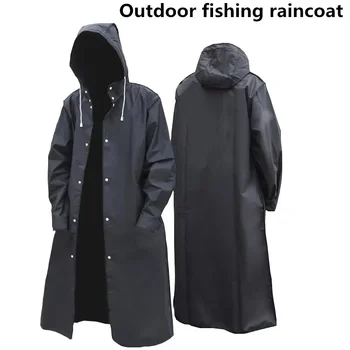 Waterproof Hooded Long Raincoat 1