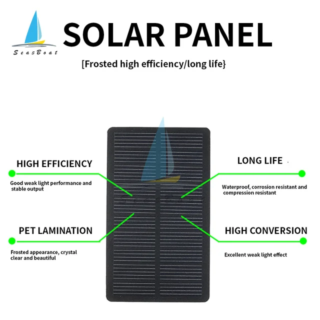 Smart Electronics Solar Panel 1W 5V Electronic DIY Small Solar Panel for Cellular Phone Charger Home Light Toy etc Solar Cell 6