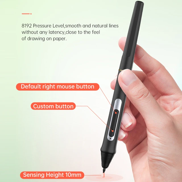 LCD Graphics 11.6in Drawing Tablet with Screen 8192 Levels 1366x768 Display with Battery-Free Stylus Tilt Fit for  Windows PC 5