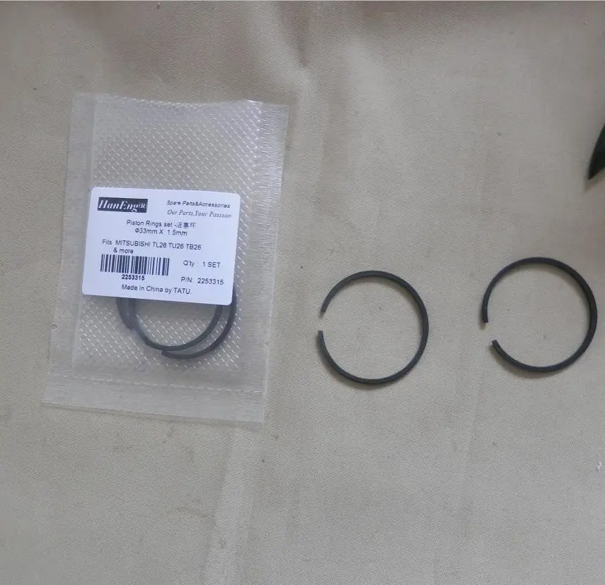 Jwn 33mm Cylinder Kit - Fits Mitsubishi TU26 / KAAZ 25.6cc 2-Stroke Sprayer & Duster Engines