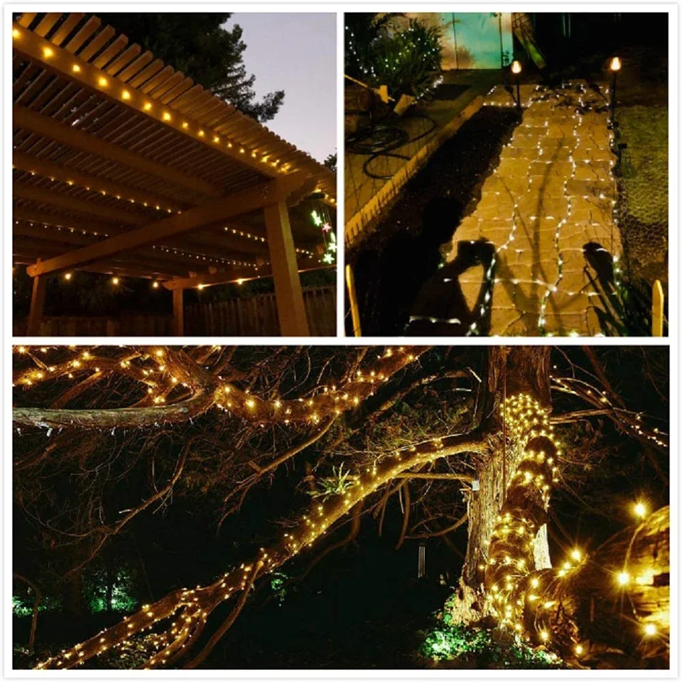 1000LED Solar Fairy String Lights - Waterproof Outdoor Christmas Garland for Garden Party 100M50M10M5M