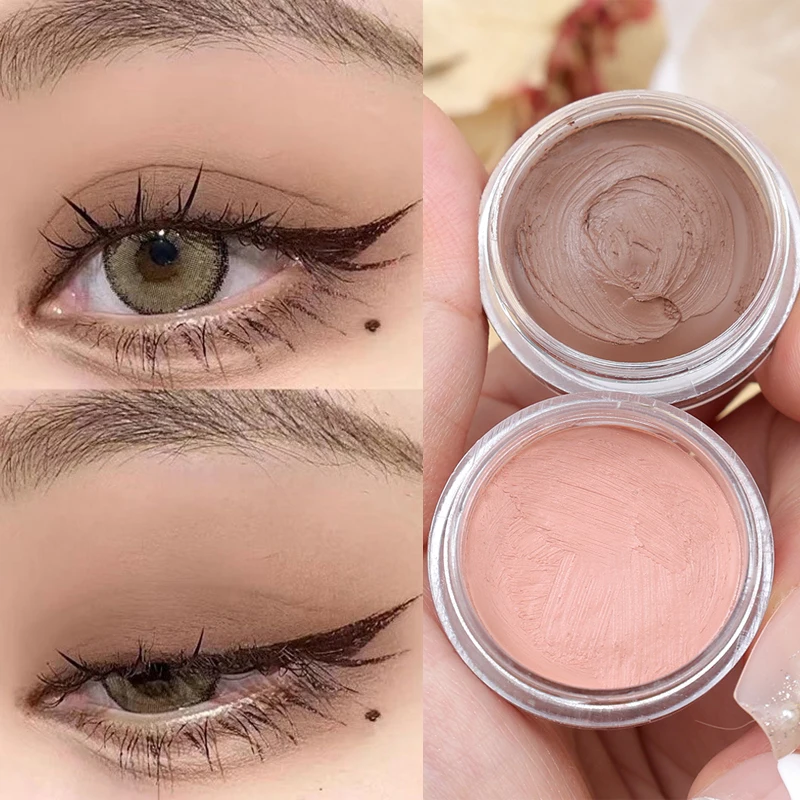 Waterproof Monocromatico Eyeshadow Cream Long Lasting Eye Concealer Base Makeup Smoky Purple Matte Eyeshadow Primer Trucco Coreano