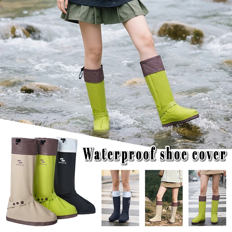 Protège-chaussures PVC imperméables réutilisables - Covers antidérapants pour randonnée et montagne unisexes