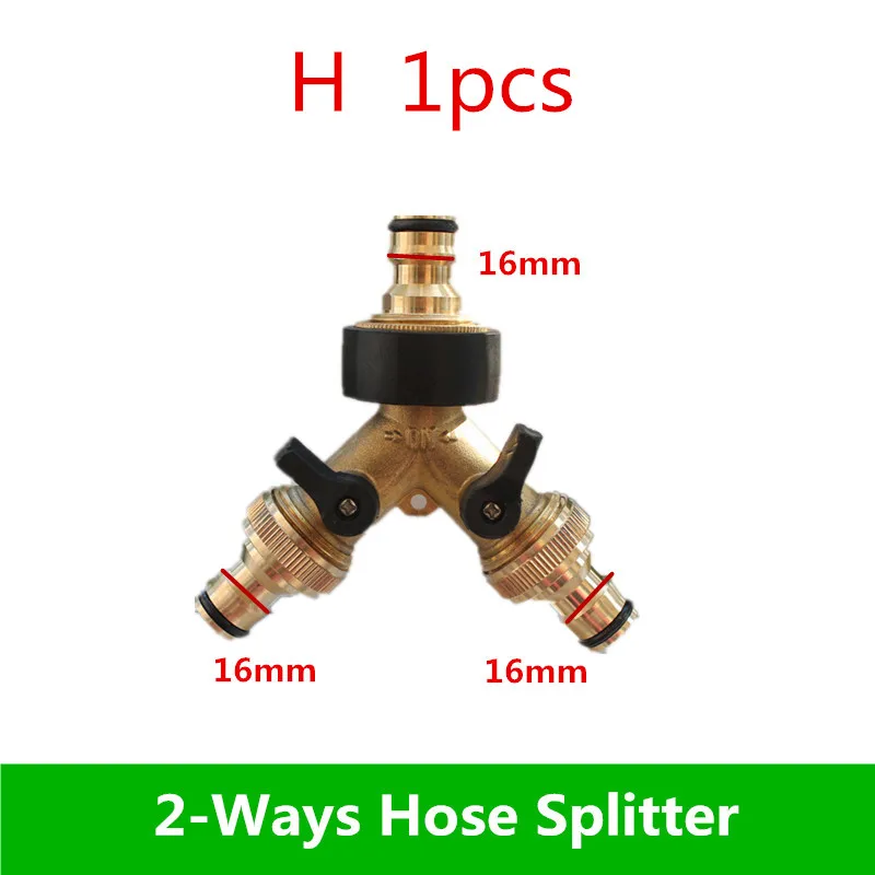 Fast Shipping 1PC 3/4" 4-Way Brass Plastic Garden Hose Splitter Y-Type Watering Connector Distributor For Outdoor Tap and Faucet