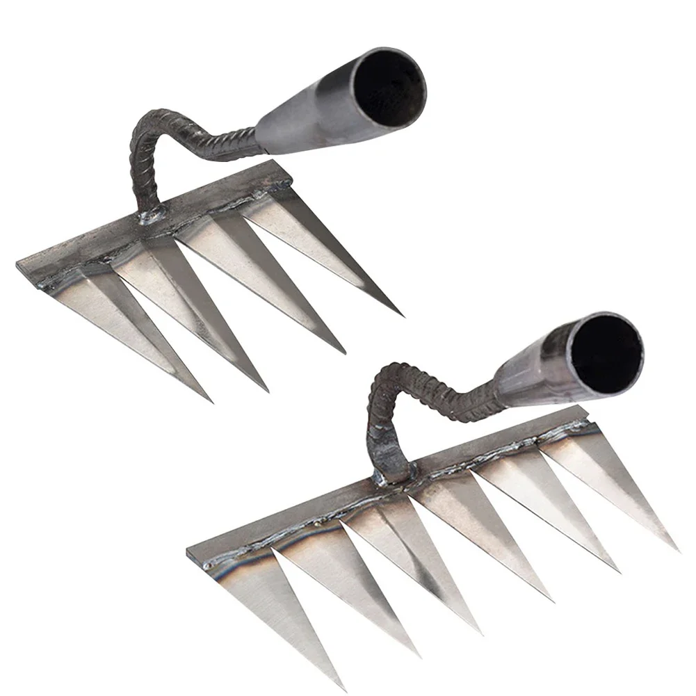 Weed Remover Steel Loose Soil Weeder Sharp Garden Hand Rake Tool Durable Gardening Weeding Rake Agricultural Tools