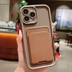Copertura per telefono con porta carte in silicone morbido premium