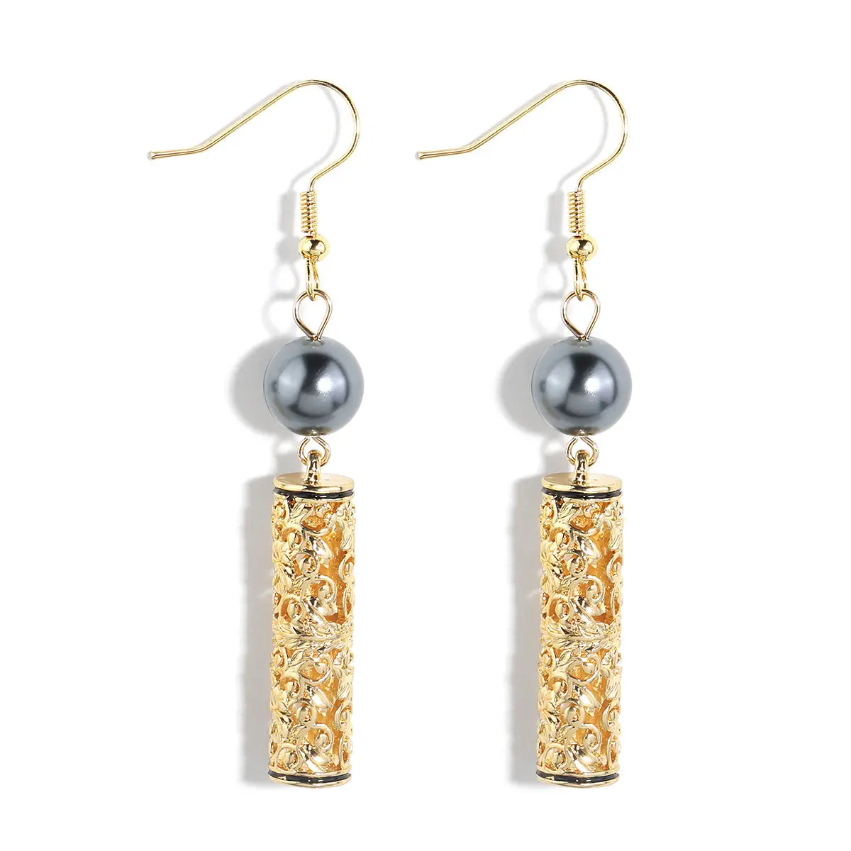 Hawaiian Polynesian Dangle Earrings Jewelry New Designer Long Pearl Drop Earrings Wholesale for Women Palm Earrings