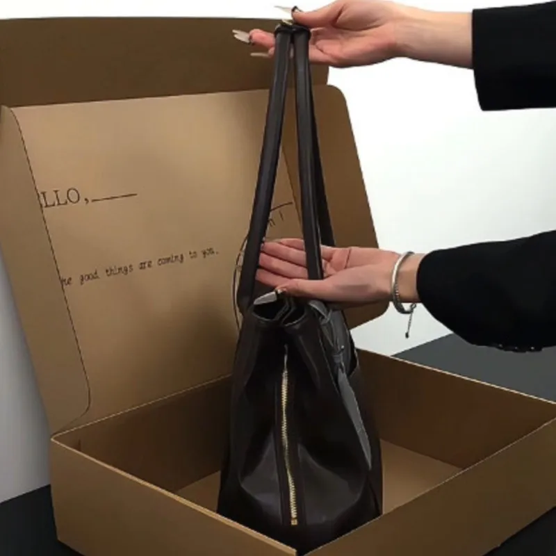 JIAERDI Vintage Coffee Shoulder Bags Handbag Women Large Capacity Shoulder Underarm Bag Wallets Ladies Retro Y2k Bags Aesthetic