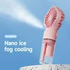 Portable Rechargeable Handheld Misting Fan - Battery Operated USB Rechargeable Mini Face Steamer Fan for Travel and Outdoor Use 4