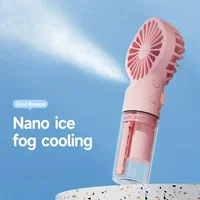Portable Rechargeable Handheld Misting Fan - Battery Operated USB Rechargeable Mini Face Steamer Fan for Travel and Outdoor Use 4