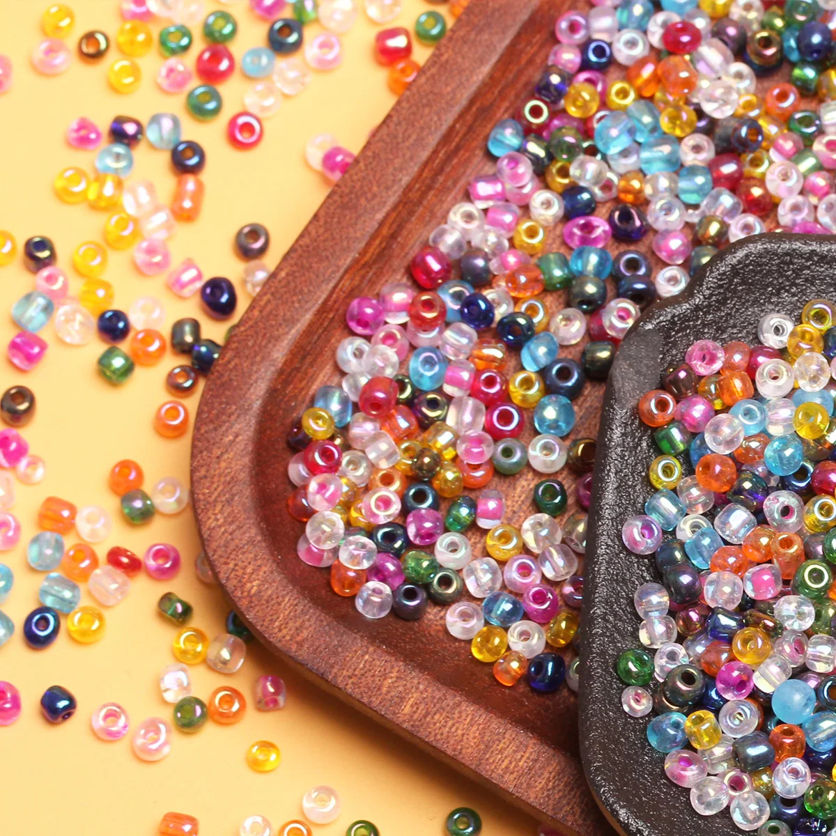 450g/pack 2mm/3mm/4mm Spacer Loose Glass Round Seed Beads  Jewelry Making Earring Keychain DIY Craft Accessories Wholesale