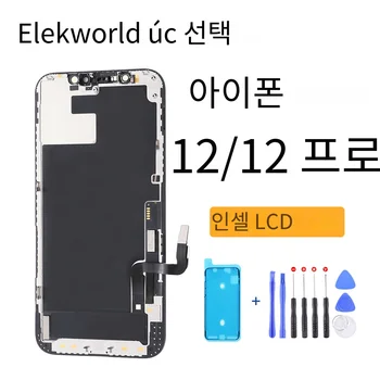 Elekworld incell LCD 디스플레이 화면, 아이폰 12, 12 프로, 3D 터치 디지타이저 어셈블리, 데드 픽셀 교체 없음, 최고의 선택
