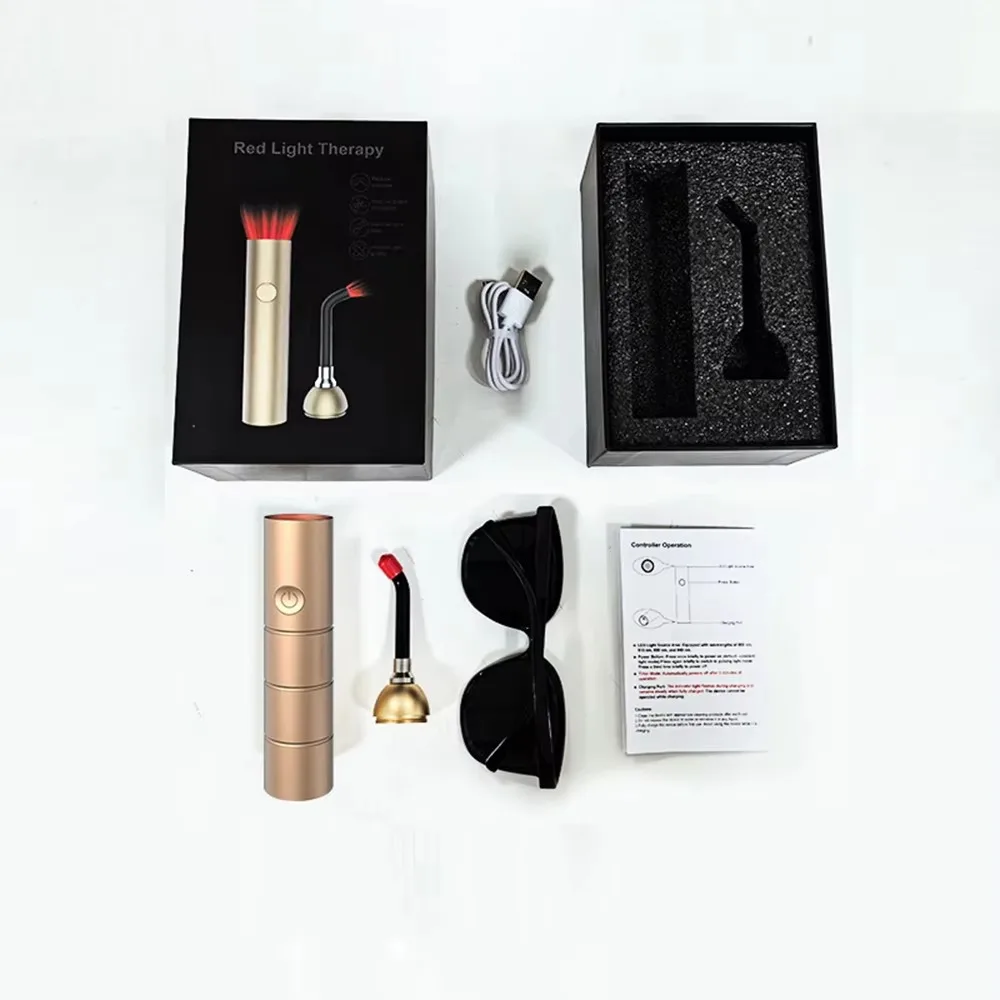 Red Lights Therapy Device Stick Led Infrared Pulse Light Portable Canker Sore Treatment Infrared Wand for Mouth Nose Ear Ankle