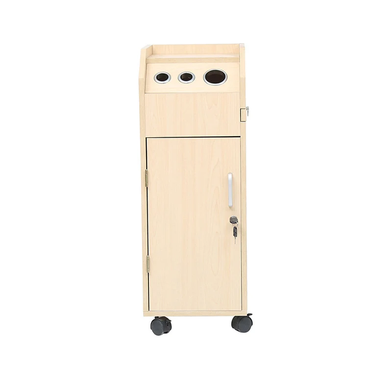 Hairdressing Cart Aesthetic Roulette Storage Trolley Makeup Beauty Salon Manicure Auxiliary Wheels Wooden Rotating Car