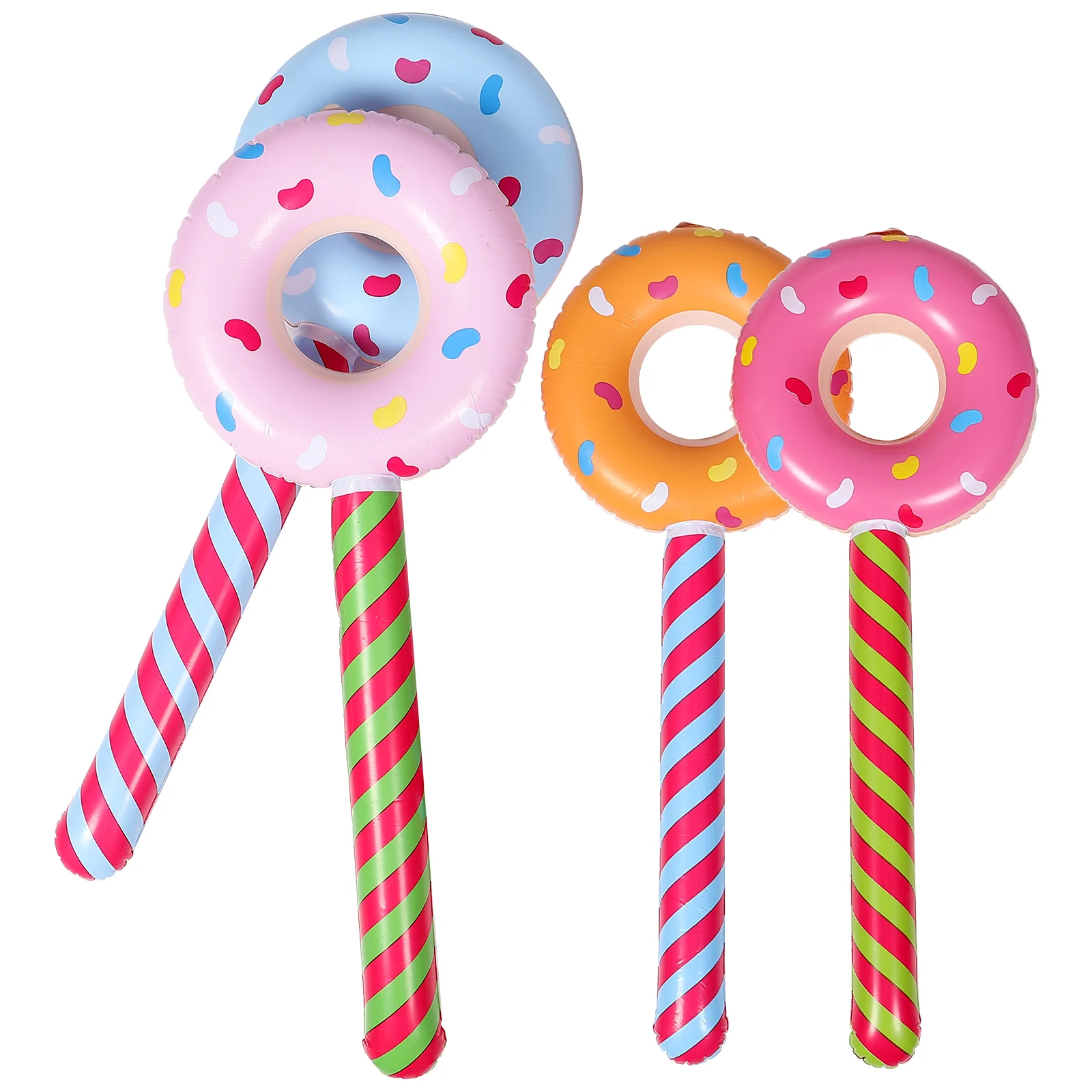 

Inflatable Donut Lollipops Pool Float Donut Shape Lollipop Stick Balloons for Party