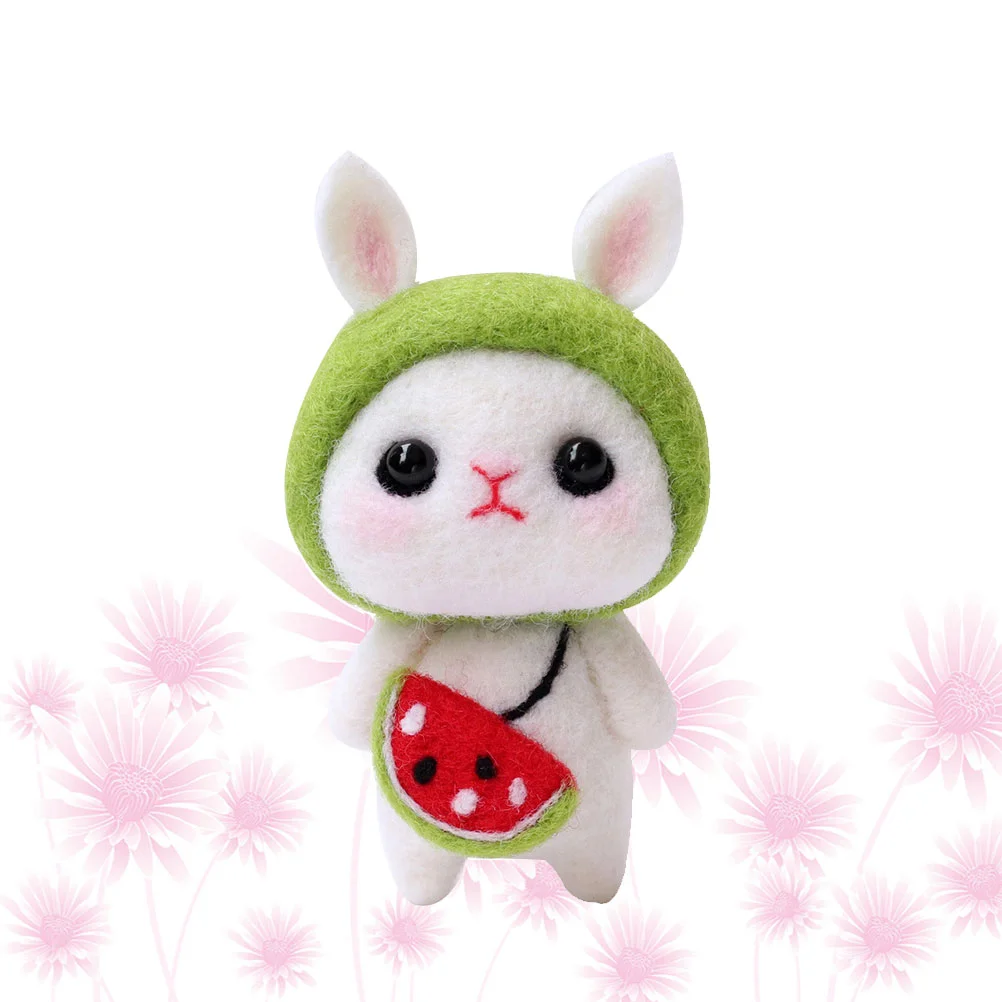 Felting Beginners Rabbit Felting Felt Animals Supplies DIY Craft Peach