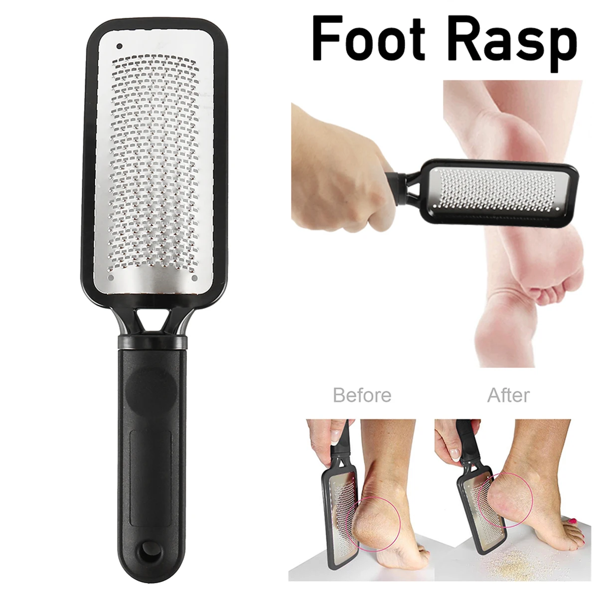 NewFootFileCallusRemoverFootRaspStainlessSteelFootGrater
