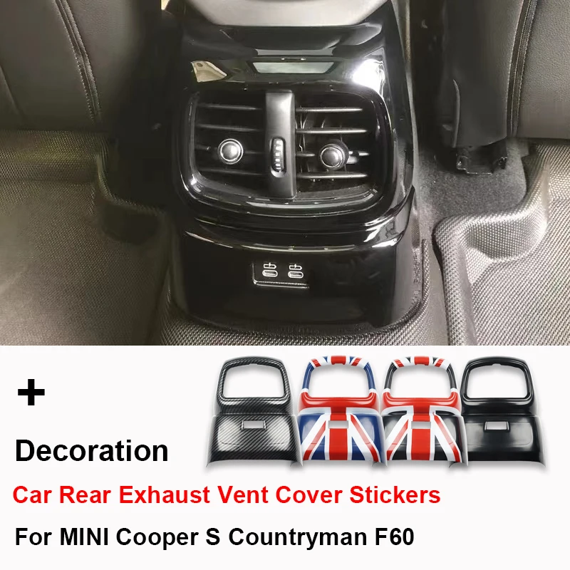 

Union Jack Car Interior Rear Exhaust Vent Cover Stickers For M Coope r S Country F 60 Auto-styling Accessories