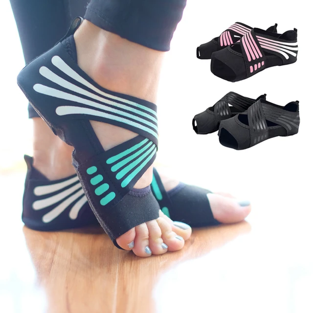 Generic 3 Pair Pilates Socks Women Dance Shoes Non Slip Grip Pink