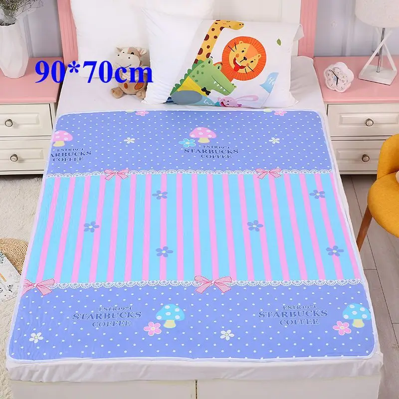 Waterproof Cotton Baby Changing Mat - Reusable & Washable Crib Sheet and Diaper Pad Cover