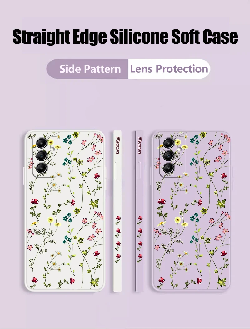 Eine 14 gelbe Sonnenblumen-Silikon-Handyhülle für Samsung A14 A12 A13 A15 A10 A24 A31 A33 A50S A30S A20S A23 A22 A42 A34 Abdeckung – Detail 1
