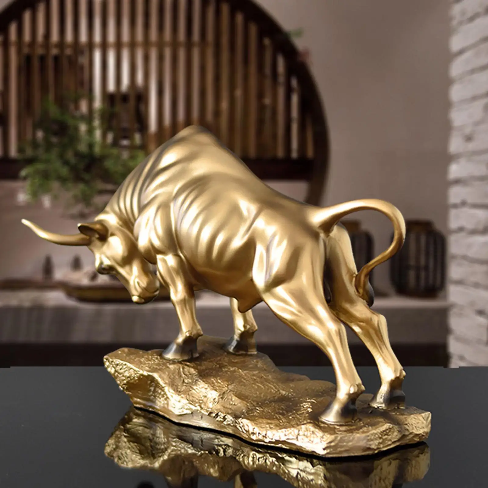 Bull Statue Sculpture Bovini Statue Figurine Collectable Decor Resina Artigianato Regalo Per Soggiorno Statue Di Animali Ornamento