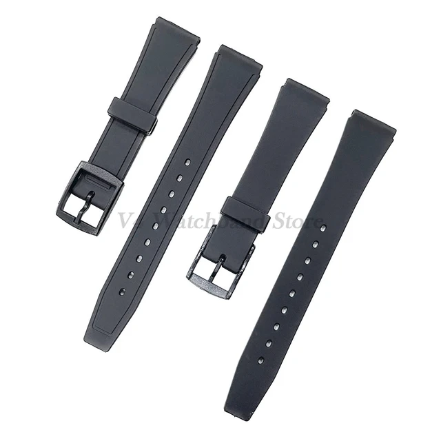 CASIO F-91W Rubber Watch Strap - Metal Buckle - 18mm - Replacement