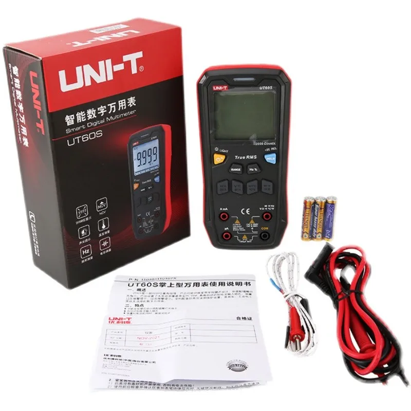 UNI-T UT60S True Effective Value Digital Multimeter Button 9999 Count AC/DC Voltage Current Meter&Bluetooth Data Transmission
