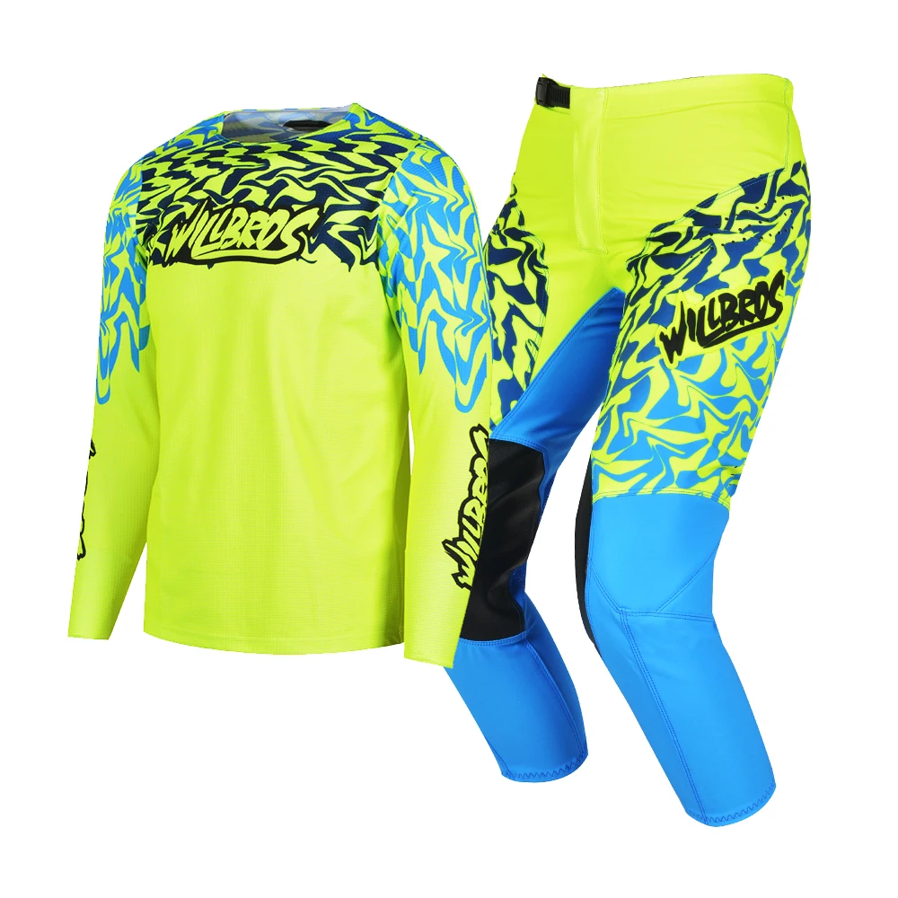 Willbros Youth Jersey and Pants Set Offroad Motocross MTB MX Dirt Bike Mountain DH Enduro Riding Racing Boy's Girl's Gear Combo