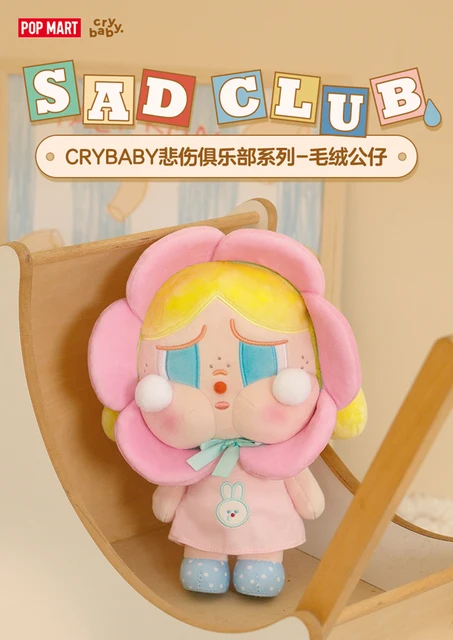 POPMART CRYBABY Sad Club Series Plush Doll Toys Cute Anime Figure 
