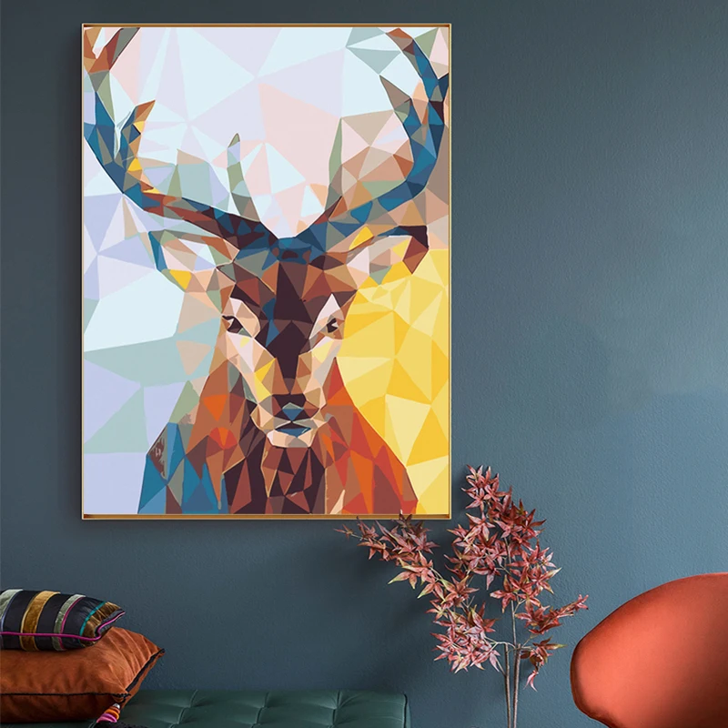 Diy 5d Diamond Painting Kit For Living Room Decoration, Deer In