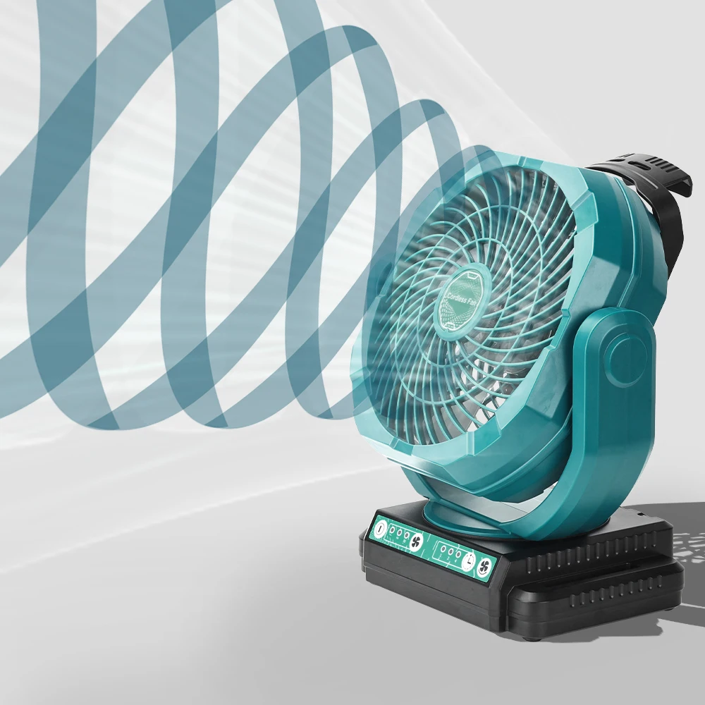 Cordless Oscillating Fan for Bosch 18V Battery, 3-Speed Jobsite Industrial Camping Fan (Battery Not Included)