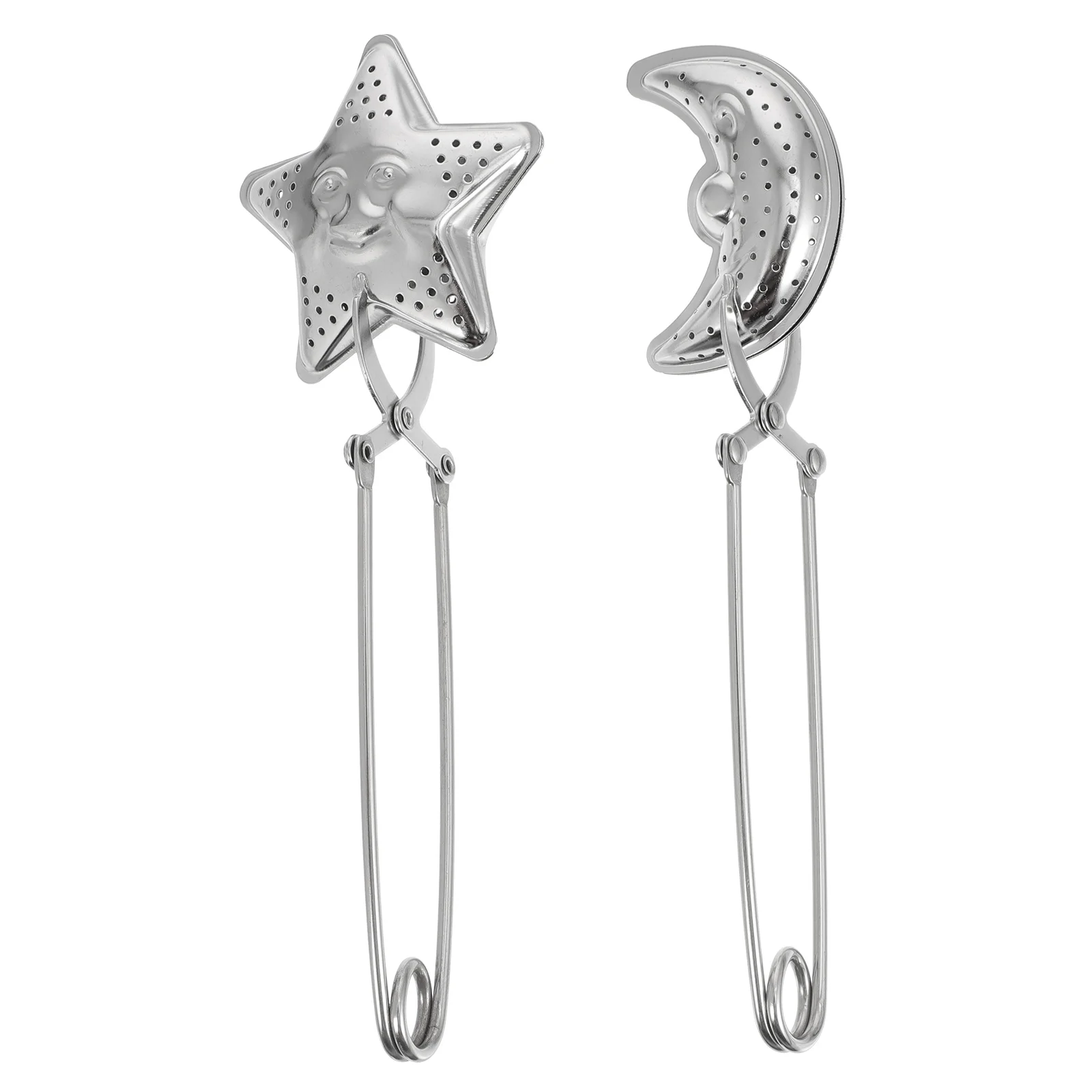 

2 Pcs Tea Leak Teas Infuser Maker Leaf Filter Stainless Steel Silver Strainer