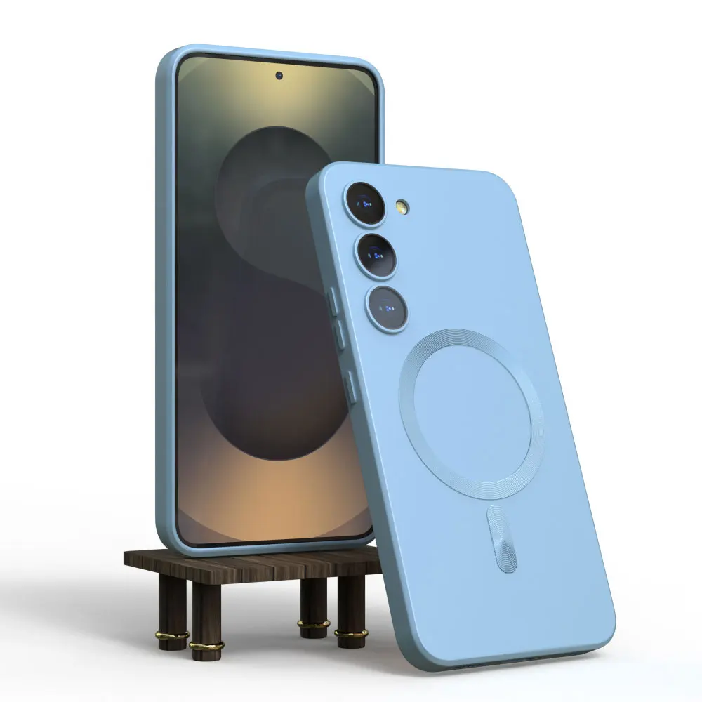 Enhanced Magnetic Silicone Phone Case - Soft, Durable, and Stylish Back Cover