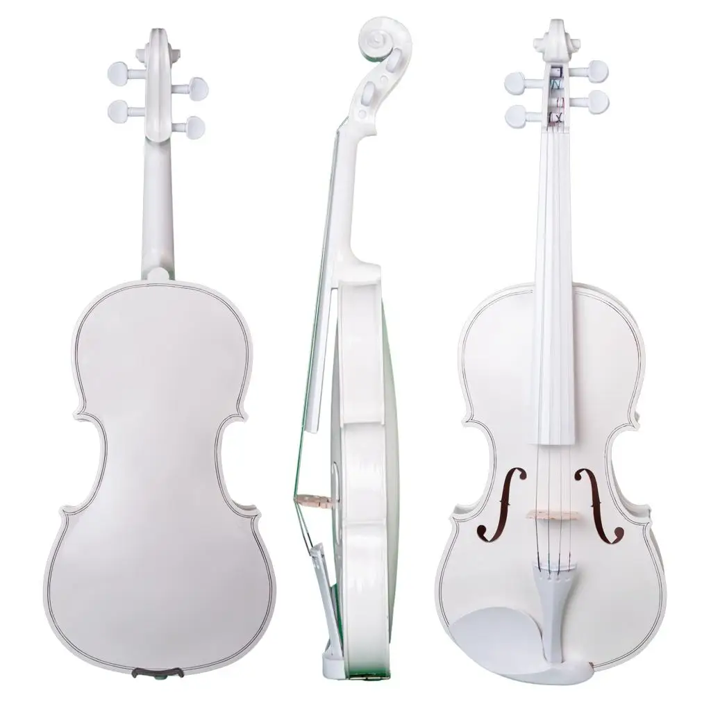 4/4 Handmade Acoustic Violin Beginner Pack with Bow Hard Case and Bridge for Students Beginners Music Lover Stringed Instrum