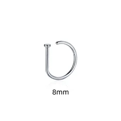Unisex Punk-Style Non-Piercing Septum Clip - Stainless Steel Nose Ring Jewelry (Silver color)