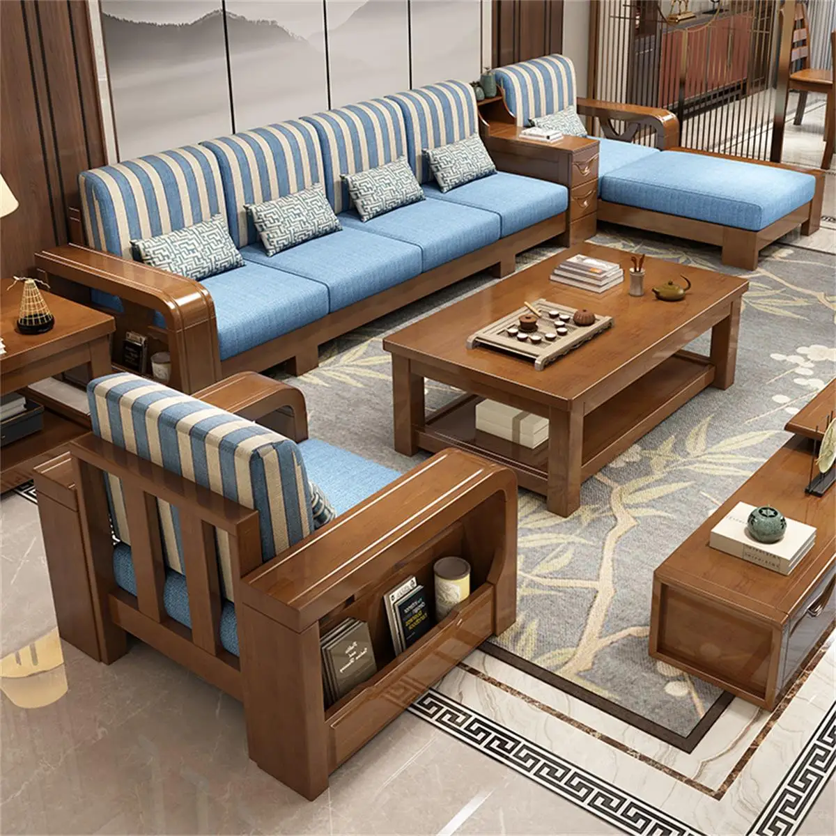 Wooden Sofa Set Designs For Living Room