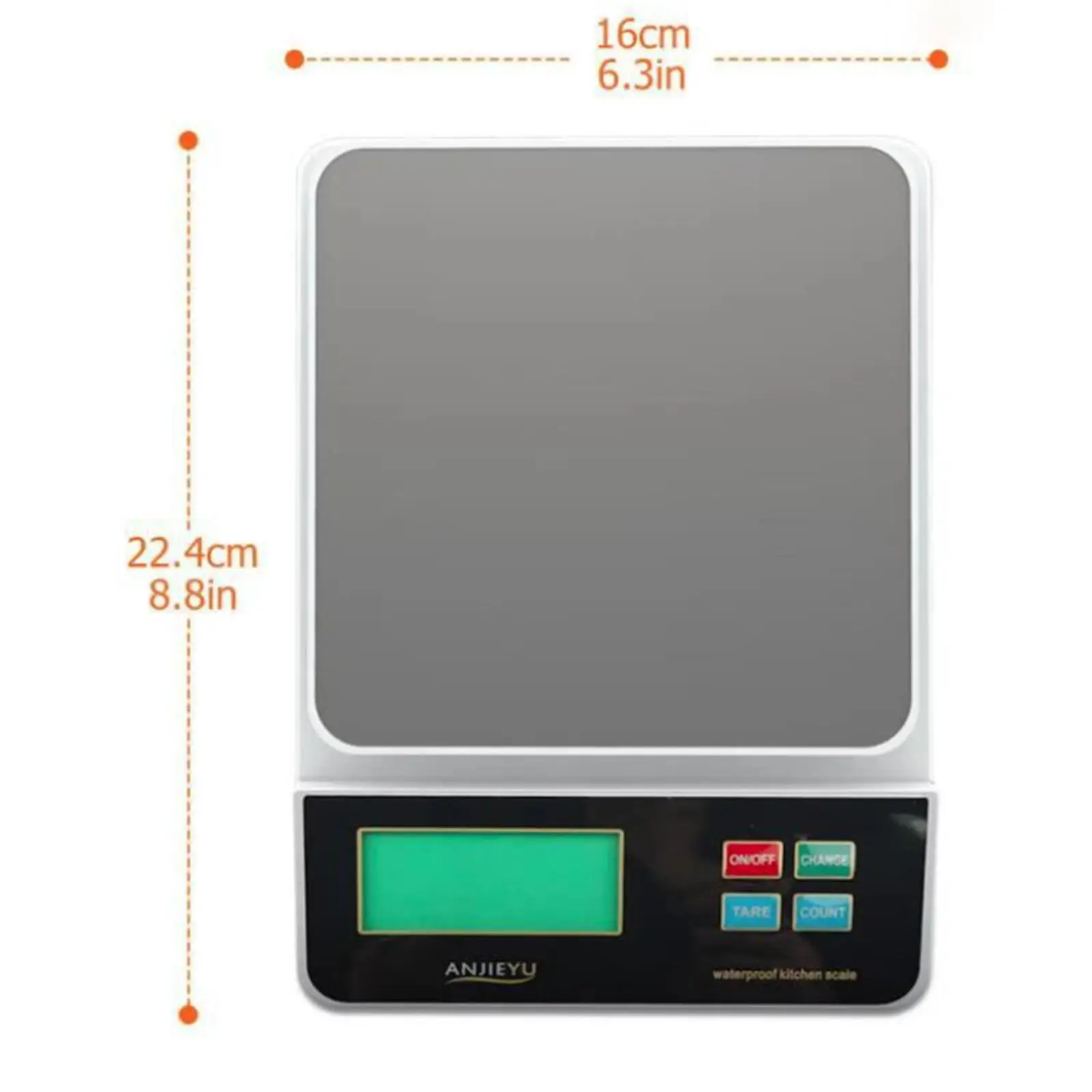 Waterproof Digital Kitchen Scale LCD Display High Precision Food Scale