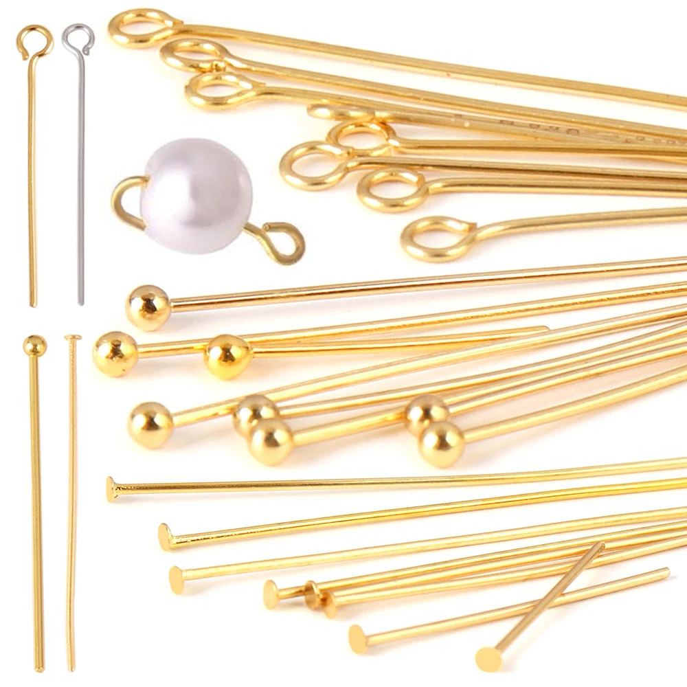 100pcs 316L Stainless Steel Flat Head Pin For Jewelry Making Supplies Ball  pins Jewelry Findings Headpins Eye Pins Accessories - AliExpress