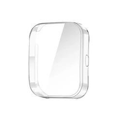 Durable Soft TPU Bumper Protective Case Cover for Smartwatches - Unisex Accessory (Transparent)