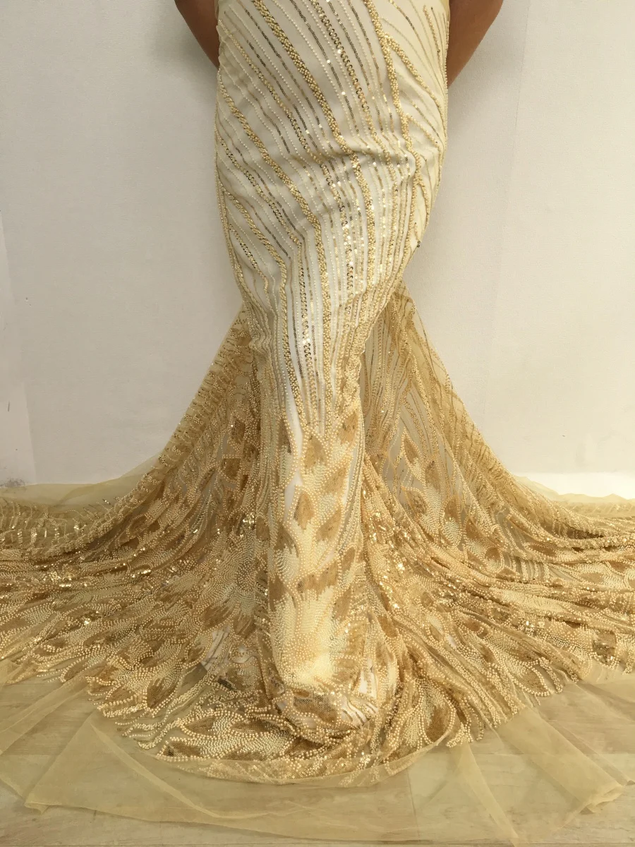 chinese dress ladies Amazon.com: Nigeria Lace Beaded Embroidered African Lace Fabric Guipure  Cord Wedding Cloth Wedding Dress Party Dress Skirt 2yards main image 0