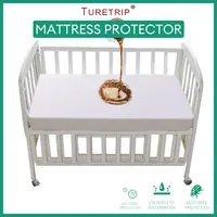 Baby Waterproof Mattress Protector Fitted Sheet Breathable & Noiseless Crib Toddler Baby Mattress Cover 1
