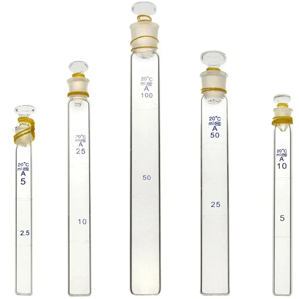 석영 마개 비색 테스트 튜브, 5ml, 10ml, 25ml, 50ml, 100ml