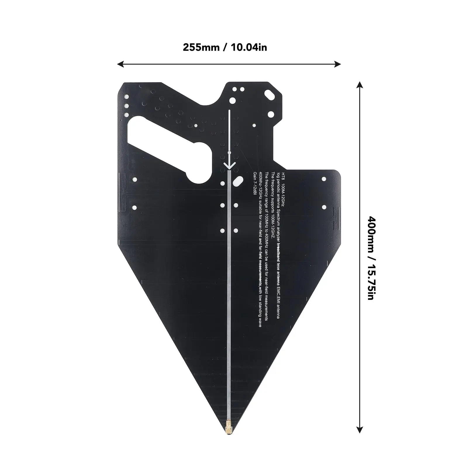 HTOOL HT8 Handheld Passive Log Periodic Antenna 0.1-12GHz,Direction Antenna for SA6 Analyzers,Highly Accurate,Gain 7~12dBi